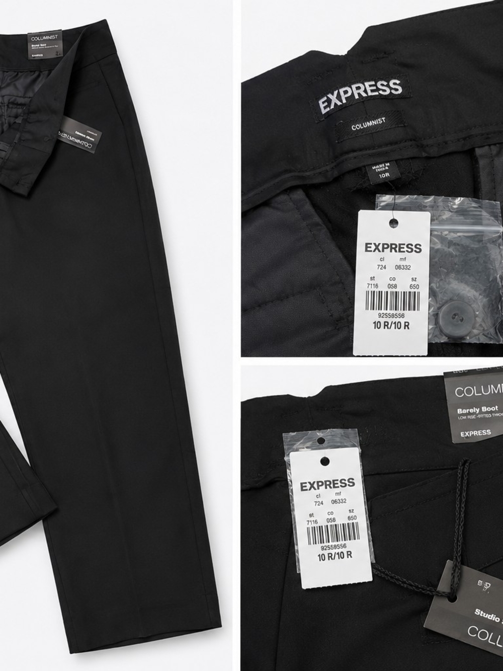 Express Men’s Black Slim Straight Columnist Jeans